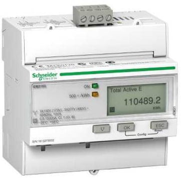 Acti9 3 faset Kilowatt-time måler til montering på DIN skinne, IEM3165 A9MEM3165
