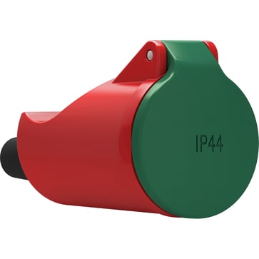 Forlængerled 2P+J låg brudsik IP44, rød/grøn 210A2176
