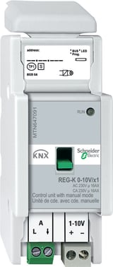 KNX Lysdæmper 1 kanal 1-10V udgang med manuel betjening MTN647091