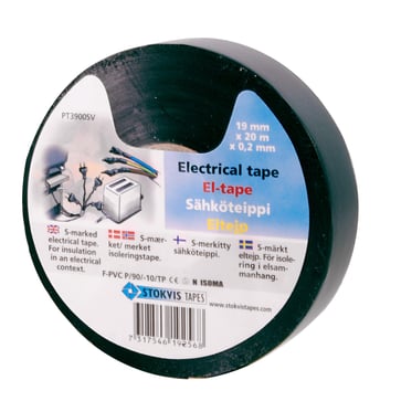 INSULATING TAPE PVC tape, black  19mm x 20m PT40001920BA