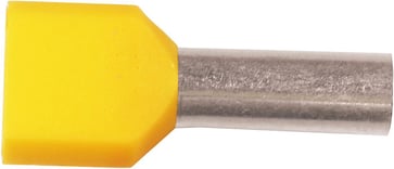 Pre-insulated end TWIN-terminal A6-14ET2, 2x6mm² L14, Yellow 7287-010200