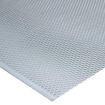 Perforerede plade rundt galvaniseret 2000x1000x1,0 mm 5,0 mm HUL 750-000; luftprocent 40% 