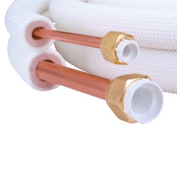 Unite pre insulated cooling pipe 1 / 4-3 / 8 3 meters with fittings 74111019-1/4-3/8-3
