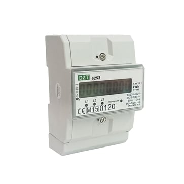 kWh måler LCD 3F kl.1 80A MID DZT6252-MID
