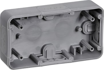 OPUS 74 Industri Surface mounted box 1,5 Module Light Medium Grey 523M3015