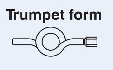 Syphon 910.15 Trumpet DIN 16282 Form-C 316TI G1/2 Nippel - G1/2 Muffe (LH-RH Union) 160 Bar 9091238