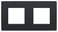 Ramme 2-modul, Intense, matt black 130-76800 miniature