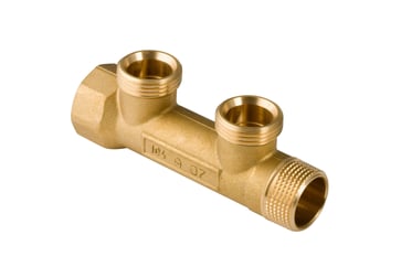 Geberit manifold with threaded connection: R=1", G=3/4", Number of outlets=2 613.422.00.1