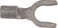 Uisoleret gaffelkabelsko B2543G, 1,5-2,5mm², M4 7258-273600 miniature