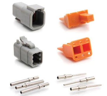 Kit, plug/receptacle / socket/Pin, 6 contacts, Amphenol Industrial 302-20-565