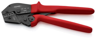 Knipex crimping pliers burnished 250mm with  in-an uninsulated end sleeves 0,25x6,0mm² AWG23-10 and 5 trays 97 52 08