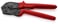 Knipex crimping pliers burnished 250mm with  in-an uninsulated end sleeves 0,25x6,0mm² AWG23-10 and 5 trays 97 52 08 miniature