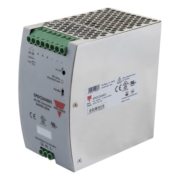 Strømforsyning 20A m/skrueklem Fors: 100-240VAC output 24VDC SPDC244801