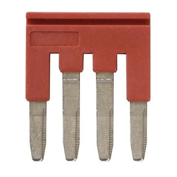 Cross bar for klemrækker 2,5 mm ² push-in plus modeller, 4 poler, rød farve XW5S-P2.5-4RD 670001