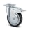 Tente Drejeligt hjul med bremse, elektrisk ledende (ESD), gummi, 75 mm, 55 kg, konuskugleleje, med plade Byggehøjde: 100 mm. Driftstemperatur:  -20°/+85° 00004972 miniature