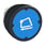 pushbutton head for harsh environment -dark blue-with marking-legend rotated 90° ZB4BC68006RA miniature
