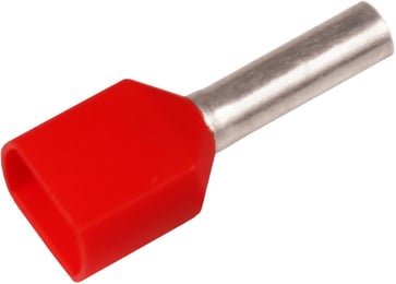 Pre-insulated TWIN end terminal A1-8ETT2, 2x1mm² L8, Red 7287-033000