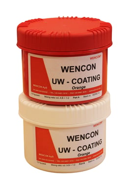 Wencon UW Coating, orange (0,5kg) Two-component Epoxy on wet surfaces or under water, low viscosity 1035