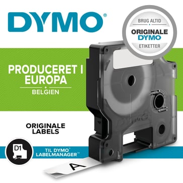 DYMO D1 tape sort/hvid 6mmx7m S0720780