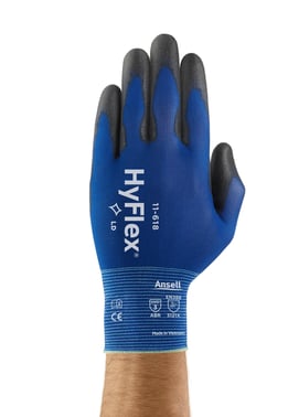 Hyflex Handske 11618 PU Blå Str 9 11618090