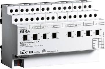 Afbryderaktor 8-modul 16 A KNX/EIB DIN-s 100600