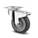 Tente Drejeligt hjul m/ bremse, grå gummi Supratech, Ø160 mm, 200 kg, DIN-kugleleje, med plade Byggehøjde: 200 mm. Driftstemperatur:  -20°/+60° 00063218 miniature