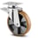 Swivel wheel w/ brake, polyurethane, Ø160 mm, 600 kg, precision ball bearing, with plate 00033691 miniature