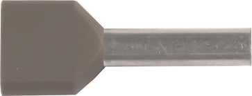 Isoleret TWIN-terminalrør A2,5-10ETT2, 2x2,5mm² L10, Grå 7287-033200