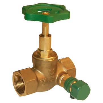 Stop valve with drain female / female 1/2 219