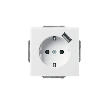 20 EUCBUSB-84-500 SCHUKO USB socket outlet, studio white, USB charging 2CKA002011A6179
