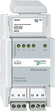 KNX Binær indgang DIN 4 kanal 230V AC MTN644992