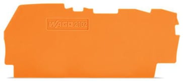 Ende- og mellemplade 0,8 mm til 3-lederklemmer, orange 2102-1392