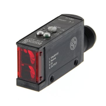 Fotoaftaster, retroreflekterende, 300 mm, DC, 3-leder, NPN, vandret, M12 plug-in E3S-R17 130422