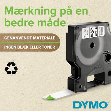 DYMO D1 Durable tape fvid på sort 12mmx3m 1978365