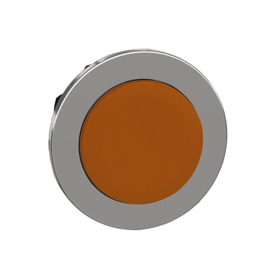 Harmony flush trykknaphoved i metal med kip-funktion og ophøjet trykflade i gul farve ZB4FH5