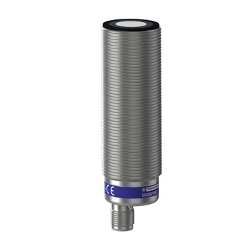 Ultrasonic sensor in stainless steel, Size = M30, Output: 0-10V, Sn = 1m, M12 5p connector XXS30S1VM12