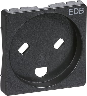 LK FUGA cover for socket - 1 m - EDB -2P+E - charcoal grey 530D8821