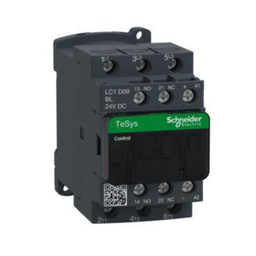 Tesys D kontaktor LC1D09BL, 3P(3 NO) - AC-3 - 440 V 9 A - 24 V DC LC1D09BL