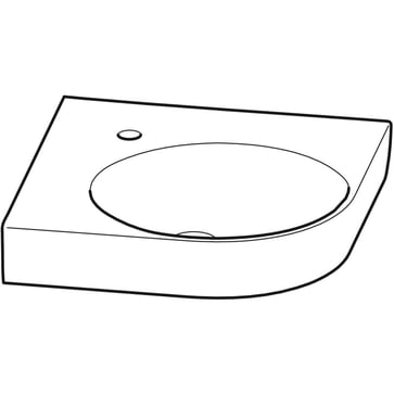 Geberit Renova Compact washbasin, 450 x 395 x 155 mm, corner, white porcelain 500.902.00.1