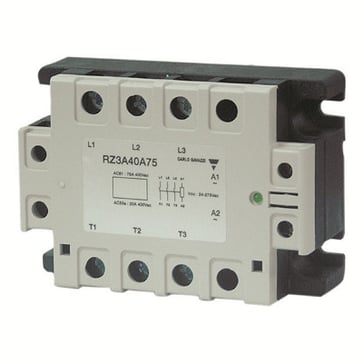 3-polet industriudførelse (Zero Switching) 3x400V/3x75AACIndg 24-275 VAC/24-50 VDC RZ3A40A75