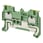 Ground DIN-skinne terminal blok med push-in plus forbindelse til montering på TS 35, nominelt tværsnit 1 mm², farven grøn/gul XW5G-P1.5-1.1-1 669962 miniature