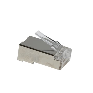 Modular Plug Kat. 6A STP Pass-Through, Rundt kabel, Min/Max- leder isolation dia. Ø1,05/1,15 mm 106087