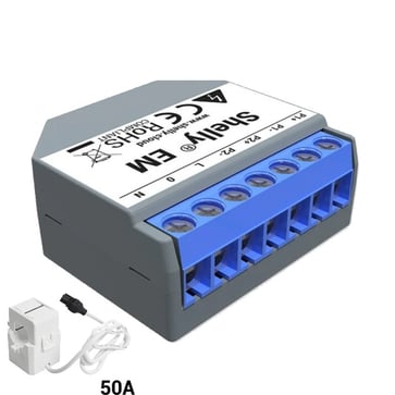 Shelly EM - WiFi energimåler 2x50/120A (uden strømtrafo) 3800235262207