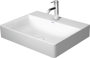 Duravit DuraSquare wash basin 60 cm, WonderGliss 23536000411