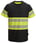 Snickers High-Vis T-shirt 2536 sort/gul klasse 1 str M 25380466005 miniature