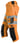 Snickers High-Vis piratbukser orange/sort klasse 1/2 str 68 61385504068 miniature
