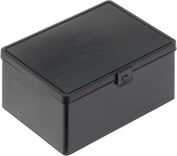 WEZ ESD kasse med låg 180 x 140 x 80 mm sort 602035