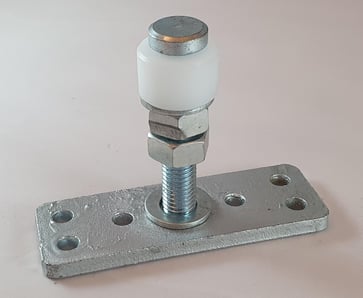 Bottom Guide / Floor mounting Ø25mm nylon roll Gal. 430164