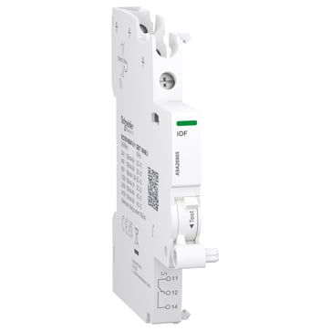Acti9 Signal kontakt iOF 1OC 100mA til 6A for iC60 Dobbelt terminal skrueklemme top, 24...415V AC & 24…130V DC A9A26905