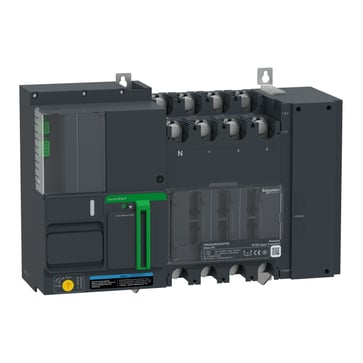 Fjernbetjent omskifter, TransferPacT TR63, 630A, 400V, 4P, skal styres af en ekstern kontroller, byggestørrelse 630A TR63D4R6304TPE